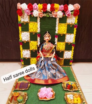 Exquisite Half Saree Doll - Indian Traditional Beauty