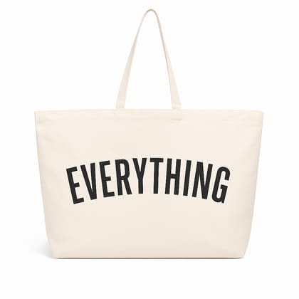 Miloy Extra Large Canvas Foldable Tote Bag for Travel, Shopping, Drawing Class | Heavy Duty Big Size Light Weight Luggage Bag | Single Compartment Without Zipper | Xlarge Everything Tote Bag