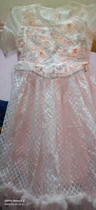 Elegant Pink Party Dress with Floral Embroidery