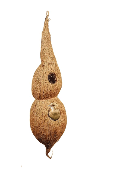 CocoWing: 100% Natural Coconut Coir Hanging Birds Nest,Coir nest for Birds. Birds nest for Decoration, Hanging Birds nest for Home Decoration,Coconut Bird nest. Coconut Shell Bird nest
