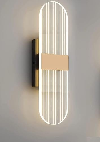 15watt Round Shape Nordic LED Sconce Modern Transparent Indoor Home Acrylic Wall Lamp - Warm White (1, Round Shape)