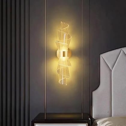 Led Acrylic Moden Golden Metal Wall Light - Warm White Led Acrylic Moden Golden Metal Wall Light - Warm White