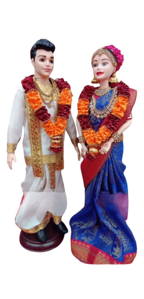 Indian Wedding Couple Dolls - Traditional Bride & Groom