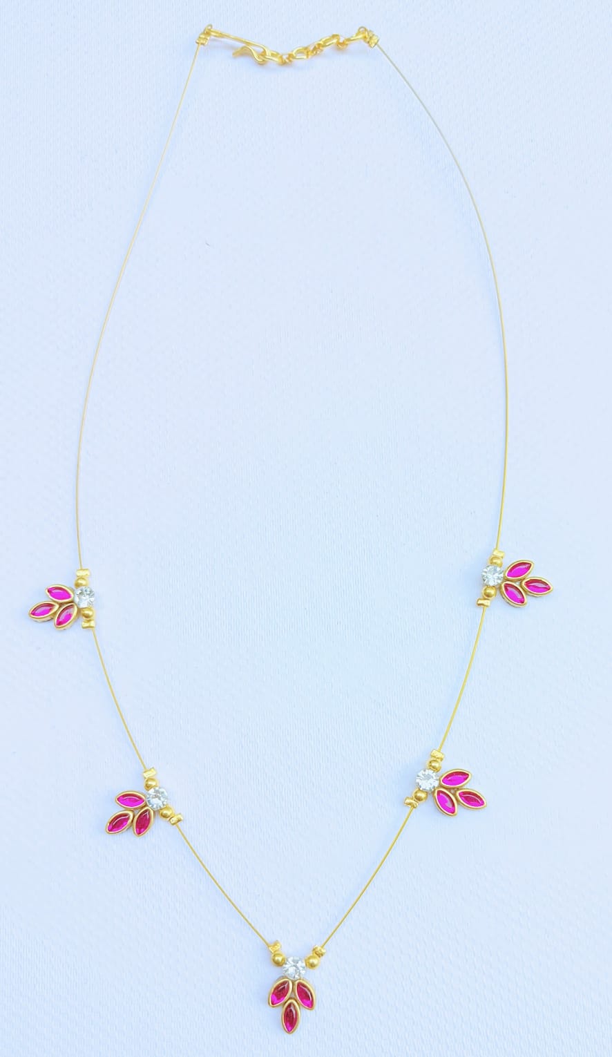 Ruby petal shape Invisible Chain