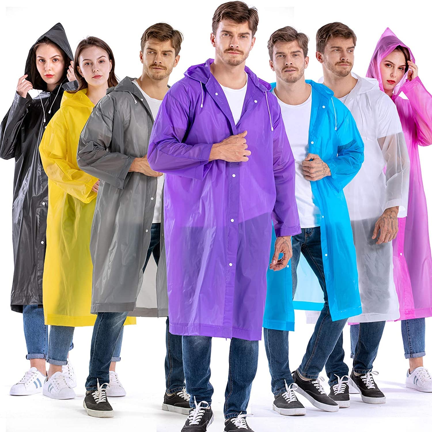 Raincoat EVA Waterproof Unisex Raincoat – Full Sleeves, Waterproof Rain Poncho (1 Pc, Random Color)