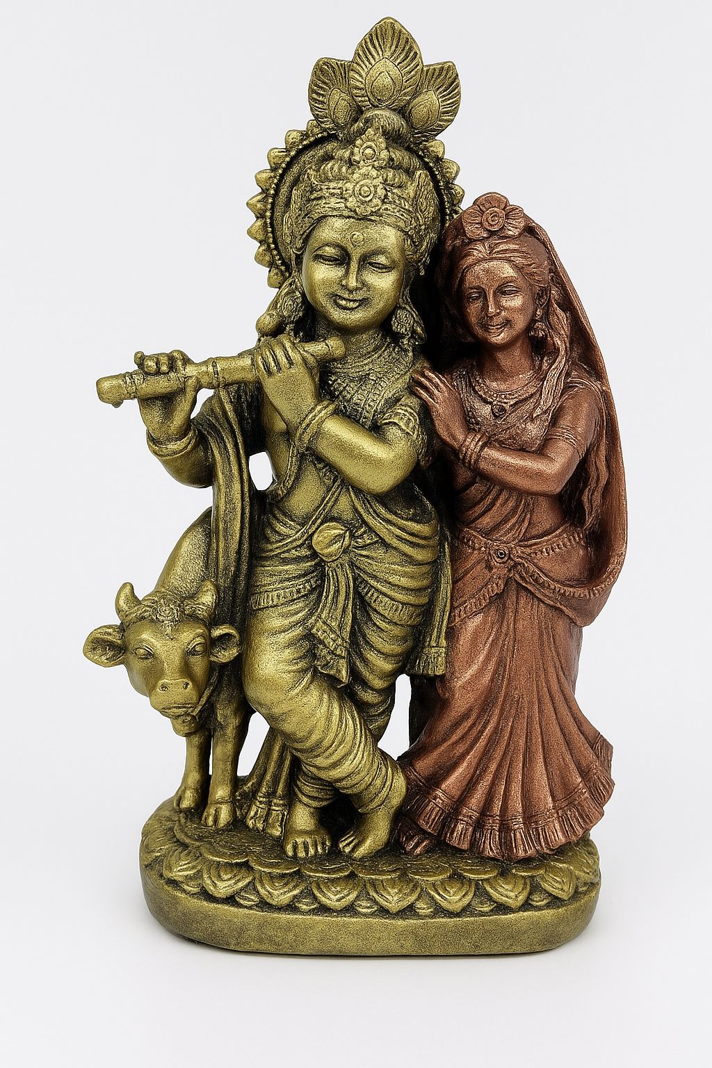 Radha Krishna Idol - Divine Love Sculpture