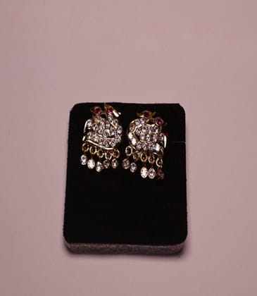 KAVALI Gold Earrings with Sparkling Stones - Elegant & Glamorous