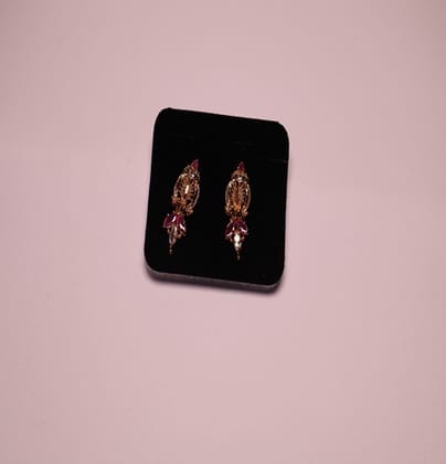 Gold Earrings with Gemstones - Elegant and Luxurious