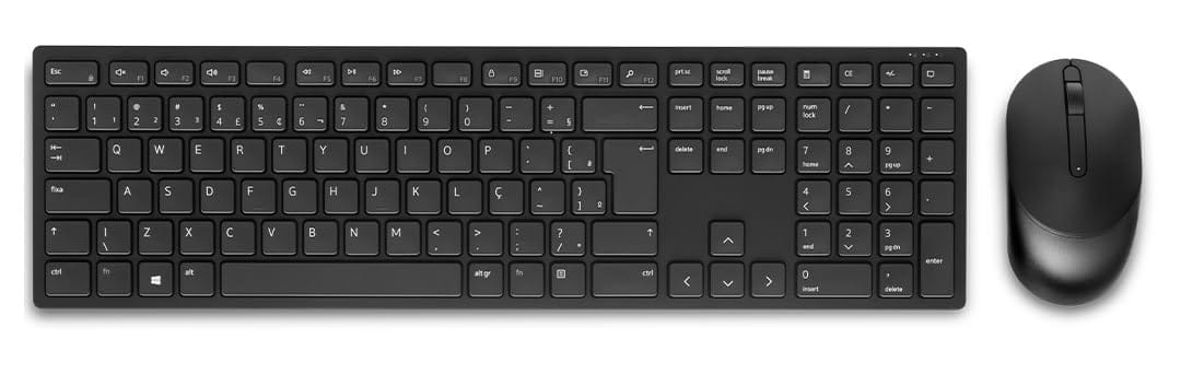Dell KM5221W Wireless Keyboard & Mouse bundle / combo - RF 2.4GHz Wireless Keyboard with 12 Programmable Keys and 3 Button Optical Mouse, Spill-Resistant Keys (3yr Brand Warranty)