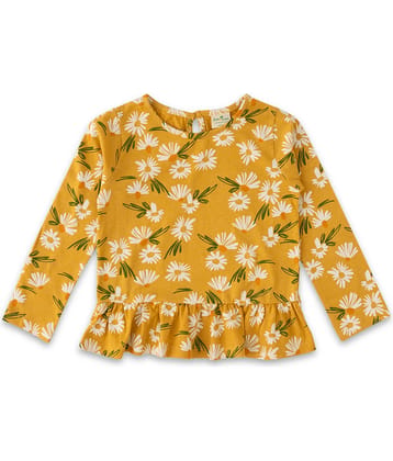 Juscubs Pack of 1 Girls Cotton Top ( Yellow )