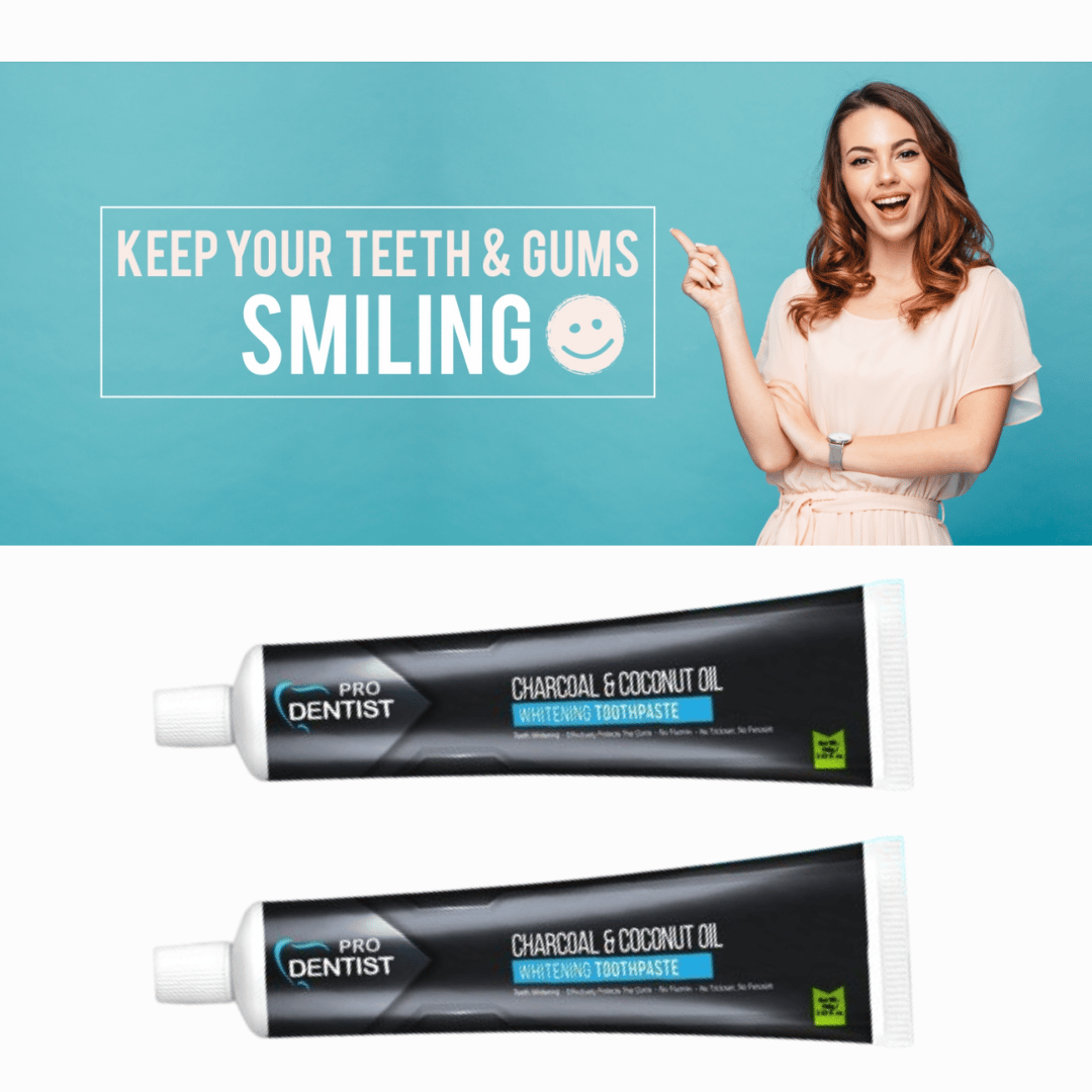 Proveda Pro Dentist Charcoal and Coconut Oil Whitening Toothpaste Pack of 2 (100 gm each)