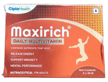 Maxirich Daily Multivitamin  Supports Energy, Immunity & Mental Performance