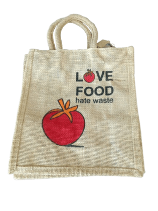 Eco-Friendly Jute Bag - Love Food, Hate Waste