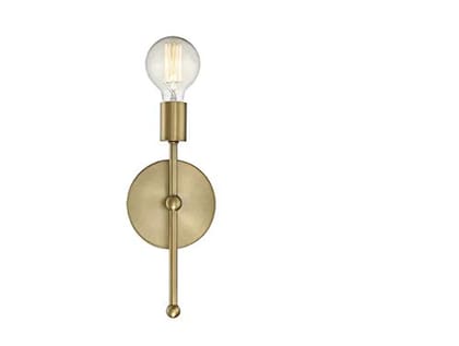 Brass Wall Light Lamp Sconce Bathroom Vanity Lamp Wall Lamp with 1 Holder (Antique)(Corded-electric)