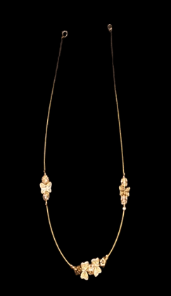 Gold-Toned Floral Necklace - Elegant and Delicate
