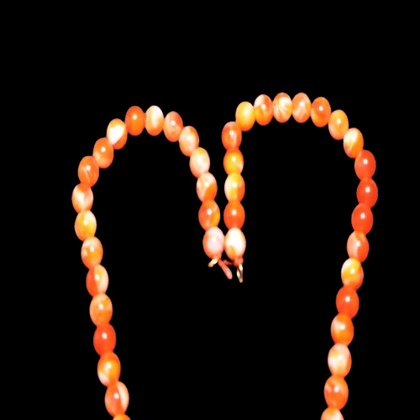 NLR RURAL Orange Bead Necklace - Elegant Gemstone Jewelry