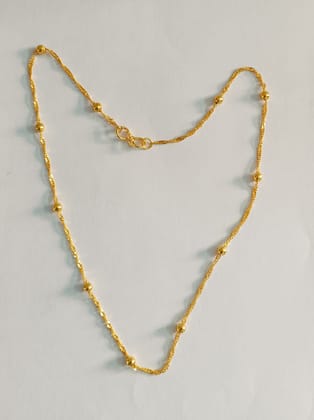 One gram gold plated gold beeds mala