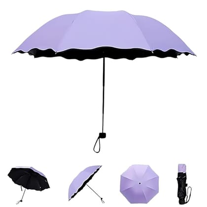 Magic Umbrella With Flower Design Rainproof Color (Random Colour)