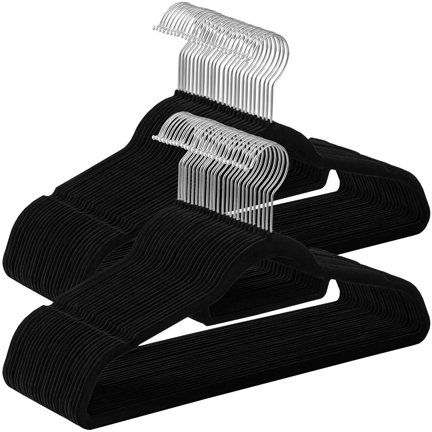 Black Velvet Hangers - Non-Slip Clothes Hangers