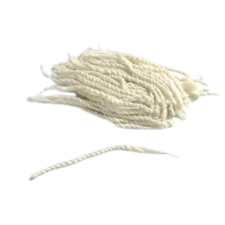 Hand made White Cotton Wicks for Puja and Decor--100 pices