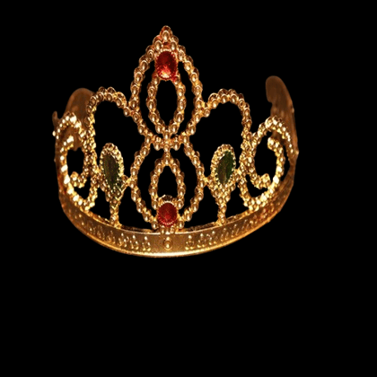KAVALI Golden Tiara with Gemstones - Perfect for Parties & Weddings