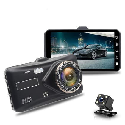 AUSHA Full HD Dual Dash Camera Front & Rear 1080P | Night Vision, 170° Wide Angle, Loop Recording, G-Sensor