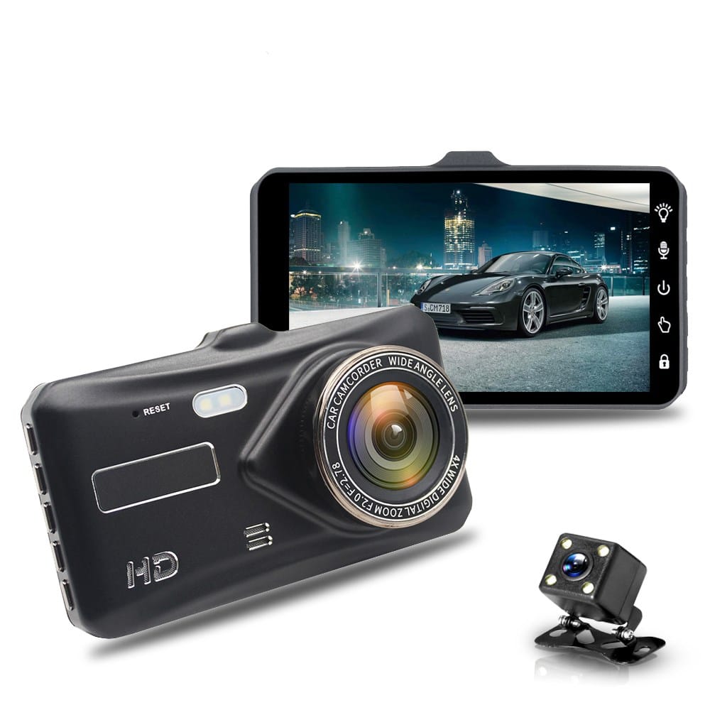 AUSHA Full HD Dual Dash Camera Front & Rear 1080P | Night Vision, 170° Wide Angle, Loop Recording, G-Sensor