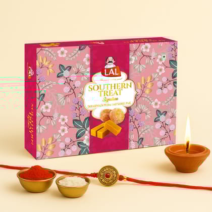Lal Sweets Southern Treat 400g (Pack of 1) || Made with Pure Desi Ghee and Milk Solids || Indian Traditional Peda || Handcrafted Mithai