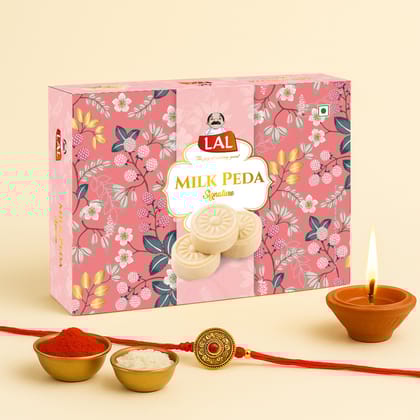 Lal Sweets Milk Peda 400g (Pack Of 1) || Made With Milk Solids|| Fresh and Delicious Doodh Peda