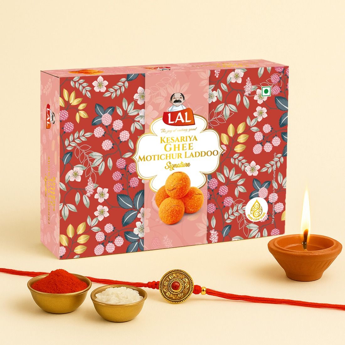 Lal Sweets Kesariya Motichur Laddoo -   400GM