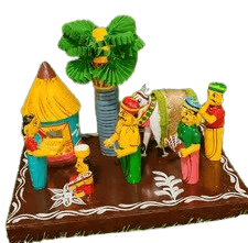 Handcrafted Indian Village Samkranthi Showpiece