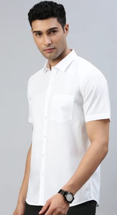 mens pure cotton half sleeves white shirt mens pure cotton half sleeves white shirt