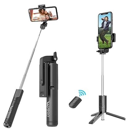 UBON Travel Selfie Stick SF-140, v5.0 Bluetooth Connectivity Multifunctional Selfie Stick with Wireless Remote, Non-Slippery Tripod Stand, Extend Up to 1000MM, 360 Degree Rotation, Easy to Use & Carry UBON Travel Selfie Stick SF-140, v5.0 Bluetooth Connectivity Multifunctional Selfie Stick with Wireless Remote, Non-Slippery Tripod Stand, Extend Up to 1000MM, 360 Degree Rotation, Easy to Use & Carry