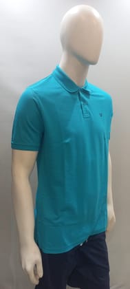 Men's Premium Cotton Polo T-Shirt – Solid Turquoise Blue | Classic Fit | Casual & Semi-Formal Wear