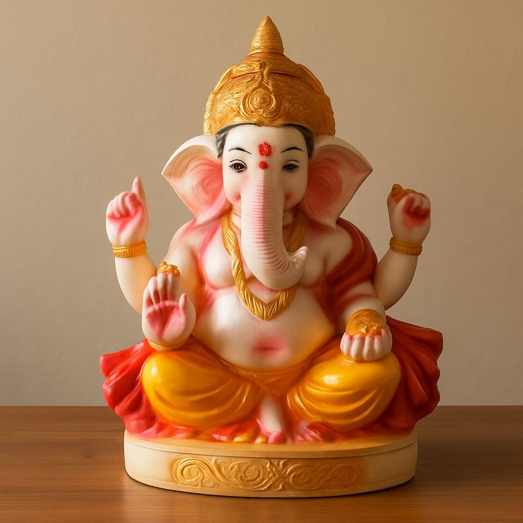 Exquisite Lord Ganesha Idol - made up of Fiber