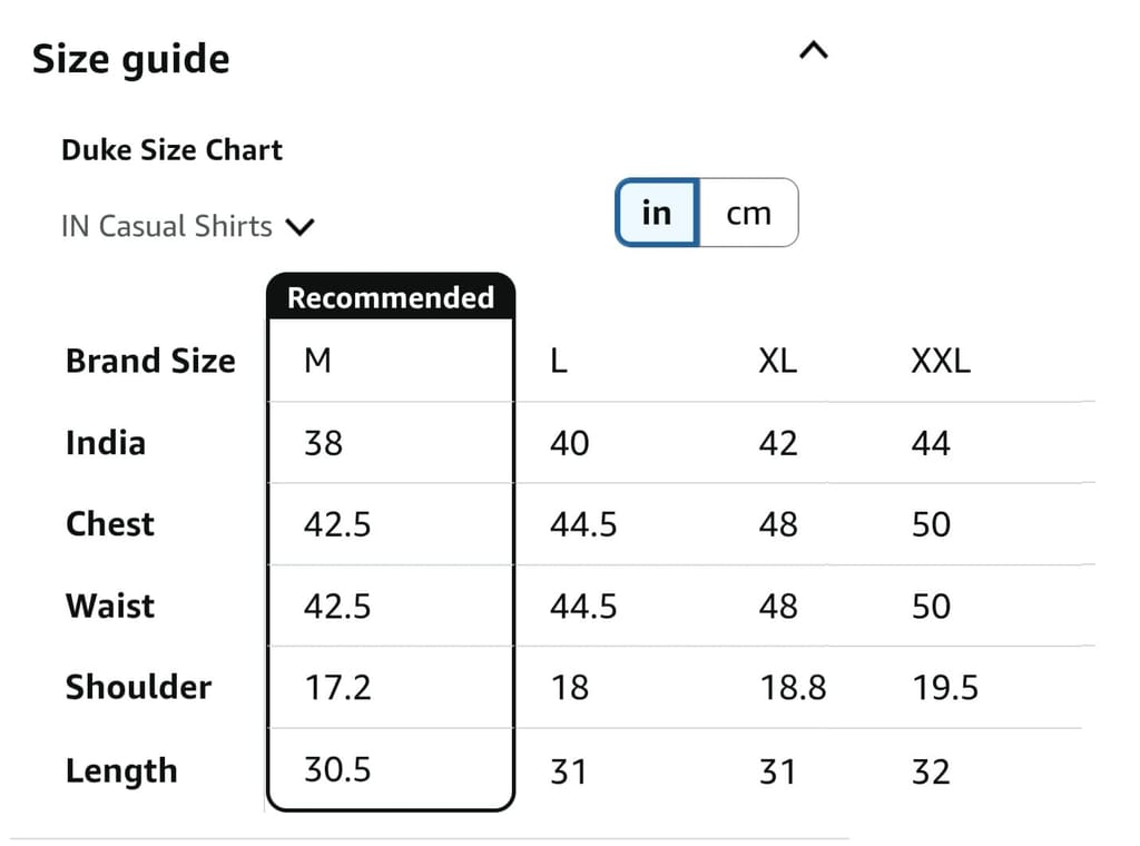 Size Guide