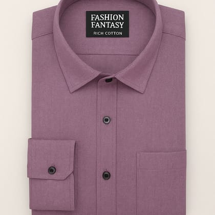 Fashion Fantasy Men's Mauve Rich Cotton Shirt Fashion Fantasy Men's Mauve Rich Cotton Shirt