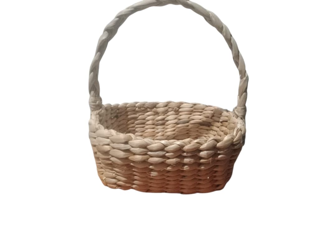 Handcrafted Banana Leaf Basket with Handle