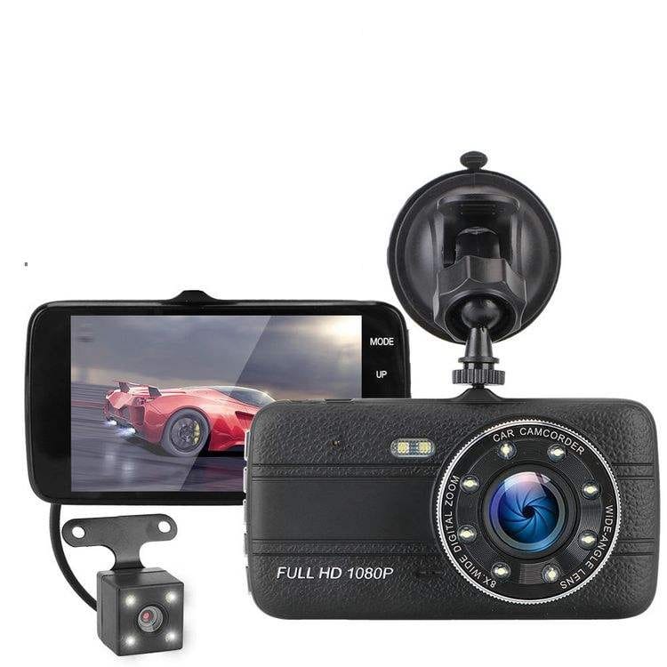 AUSHA Front & Rear Dual Dash Cam | 1080P Full HD, Night Vision, Parking Assist & G-Sensor