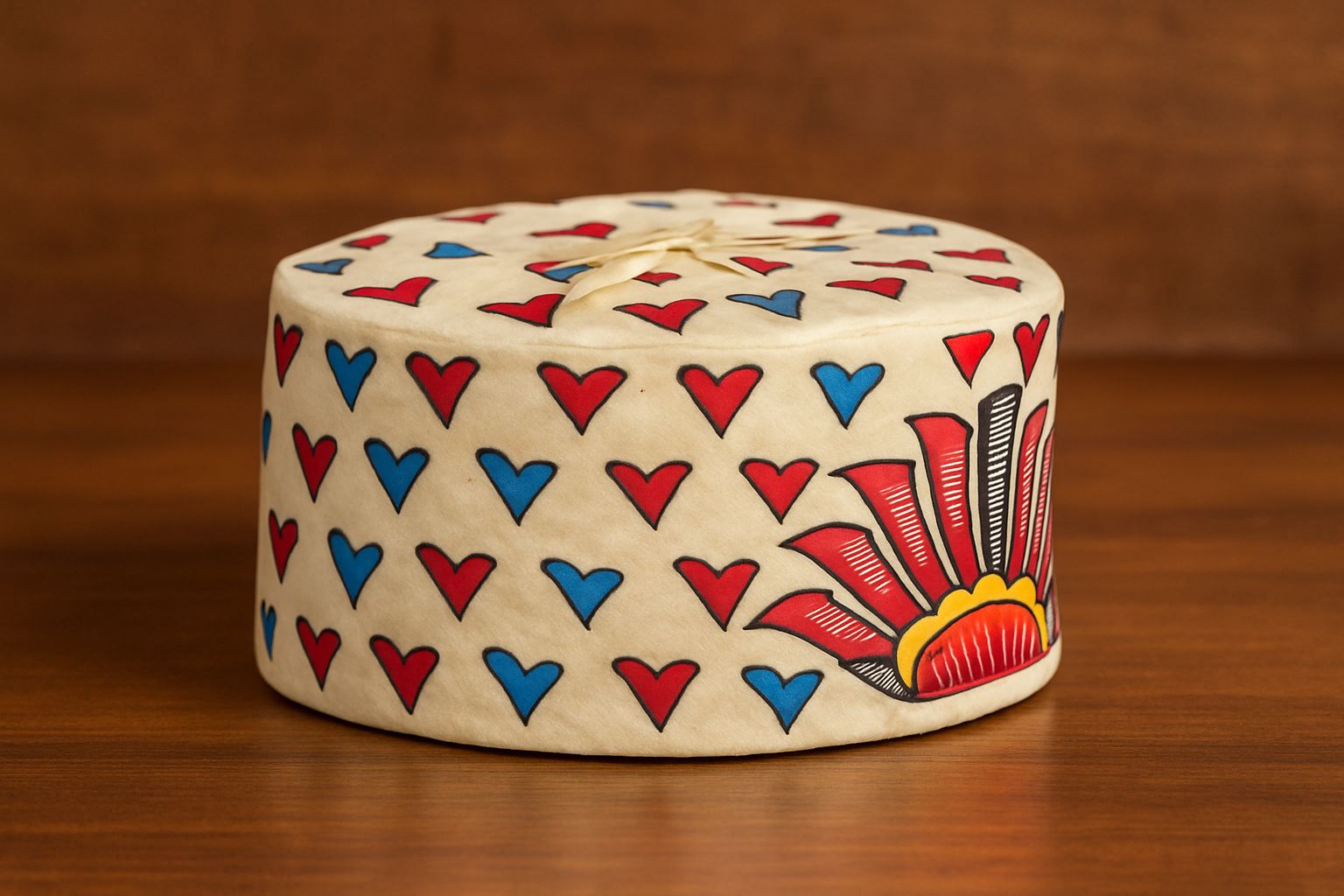 Traditional Hand-Painted Indian Cap (Kufi Style)