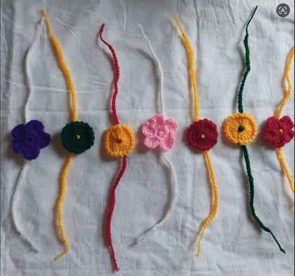 Crochet Rakhi Pack Of 1 Random Color