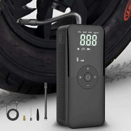 AUSHA Cordless Tire Inflator 150 PSI | Dual Battery Portable Air Pump with LCD Display, LED SOS & Auto Shut-Off