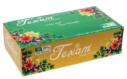 Texam 2 - Ply Facial Tissue Soft Pack – 500 Pulls (Pack of 5) | 100% Virgin Pulp | For Home, Office and Travel Texam 2 - Ply Facial Tissue Soft Pack – 500 Pulls (Pack of 5) | 100% Virgin Pulp | For Home, Office and Travel