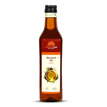 Chhattiskala A Bihan Initiative Pure Mustard Oil 1 Litre - Kachi Ghani Cold Pressed, No Artificial Additives, Bold Flavour for Traditional Cooking & Pickles
