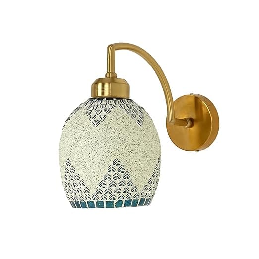 Dazzling Metal and Glass Wall Lamp/Night Lamp, Blue