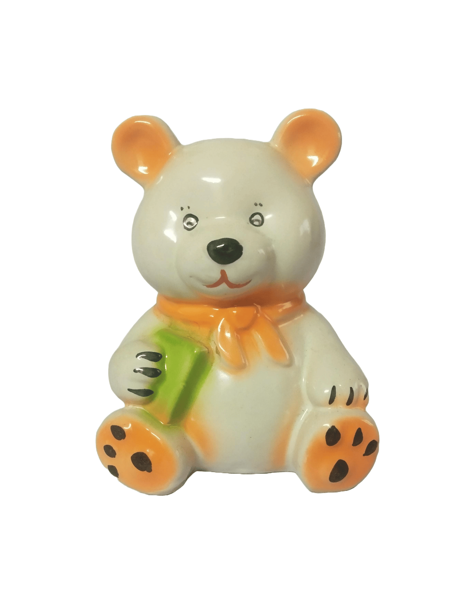Cream Ceramic Bear Piggy Bank for Kids and Adults