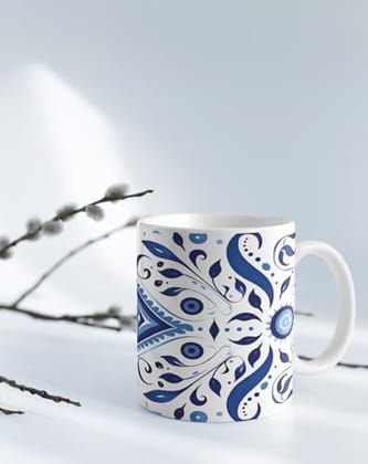 The Magical Gifts Evil Eye Nazar Theme Printed Mug 325ml ? Unique Gift for Housewarming, Friends, Family, Home Decor, Office Use ? Stylish Coffee Tea Cup for Protection