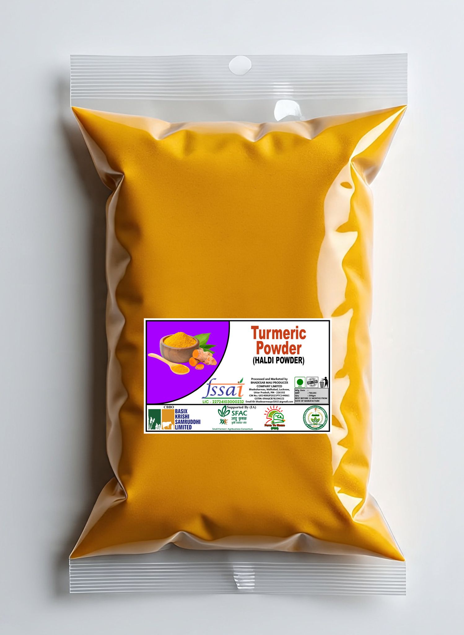 Raw Turmeric Powder - 200gm
