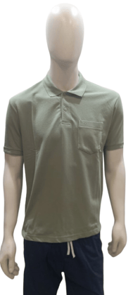Men's Premium Cotton Polo T-Shirt – Solid Olive Green | Classic Fit | Casual & Semi-Formal Wear