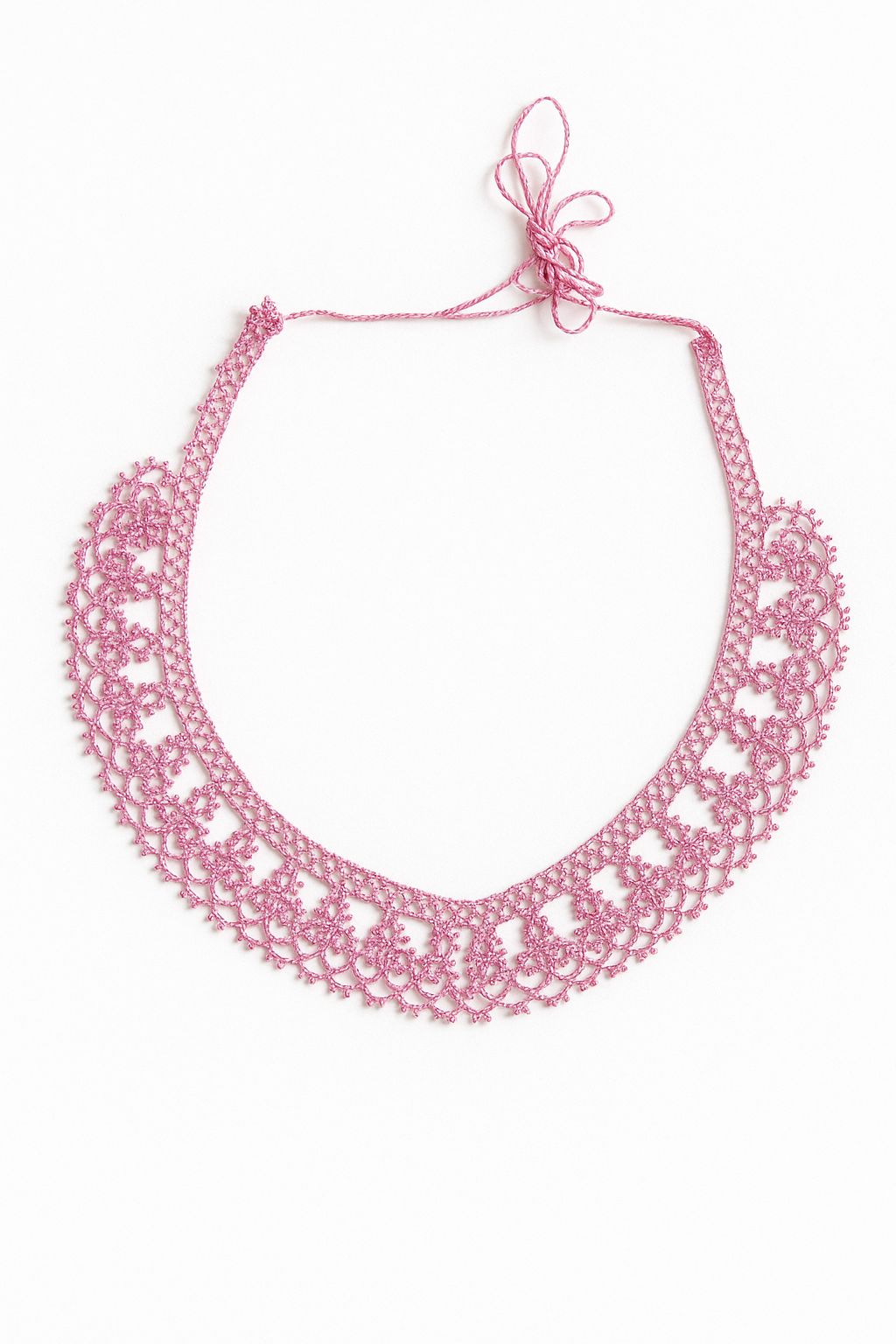 Handmade Pink Lace Necklace - Delicate & Elegant